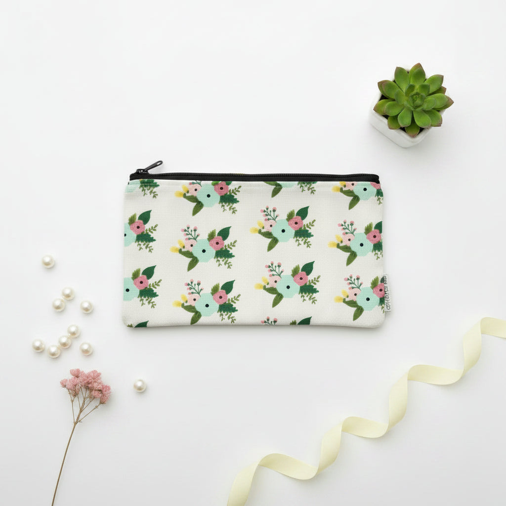 Floral Canvas Pouch