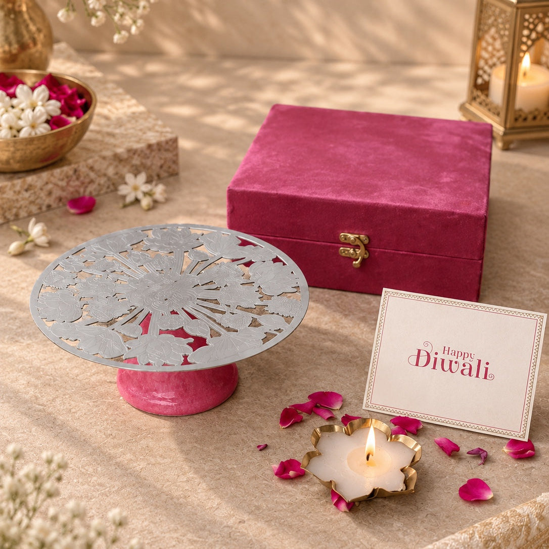 Lotus Cutwork Cake Stand