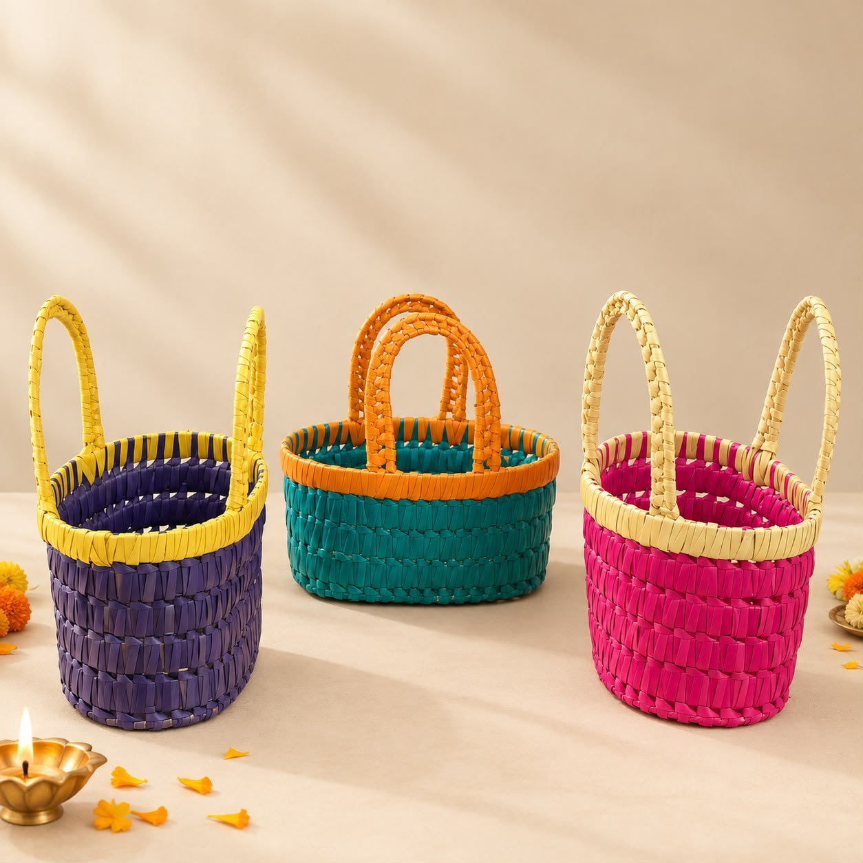 Handwoven Festive Gift Basket