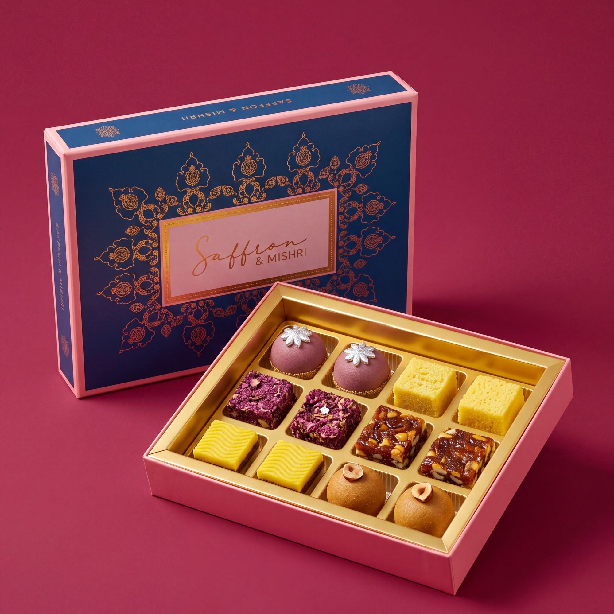 Signature Mithai 12 PC Box | Assorted Premium Indian Sweets Gift Box
