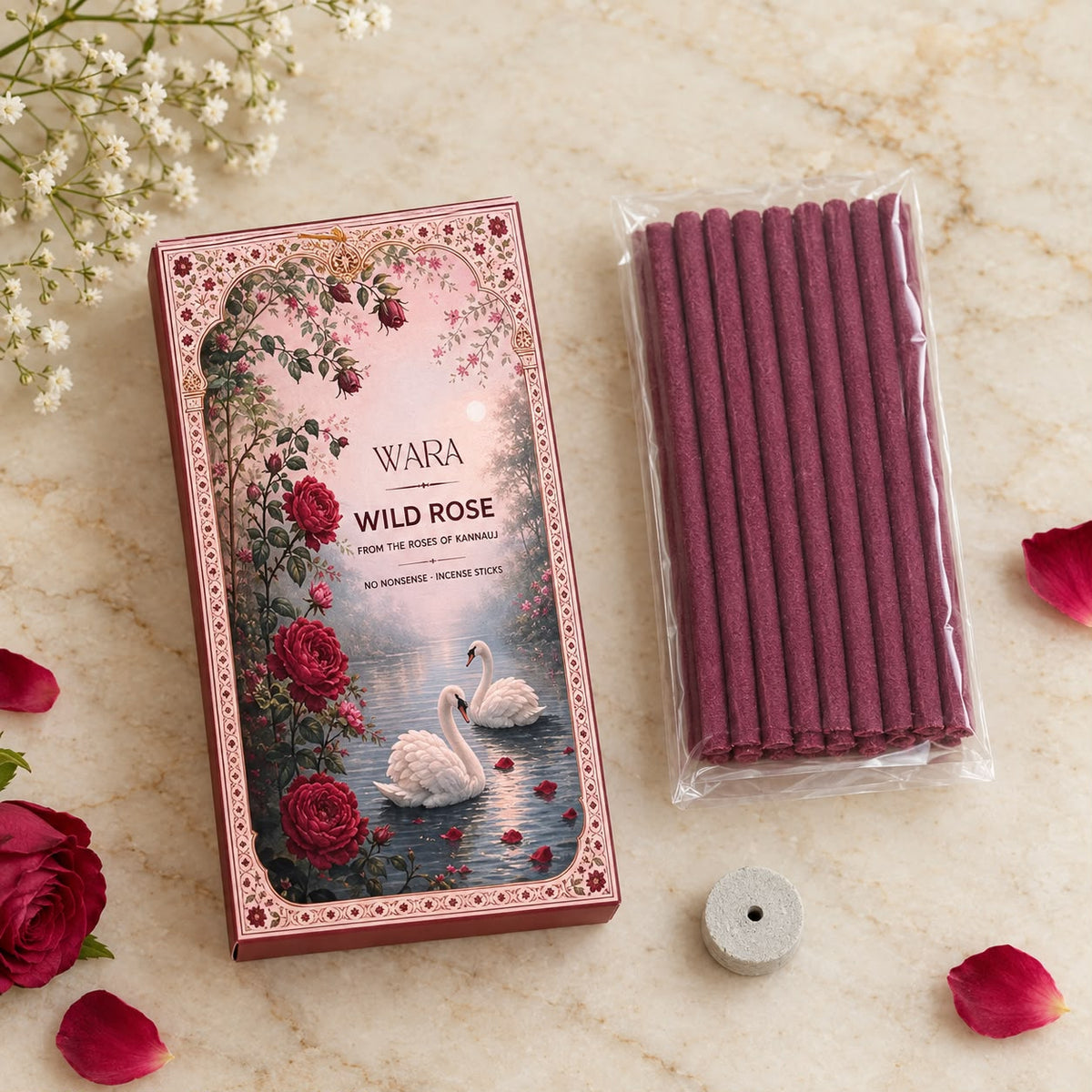 Wild Rose & Kashmiri Lavender Incense Sticks