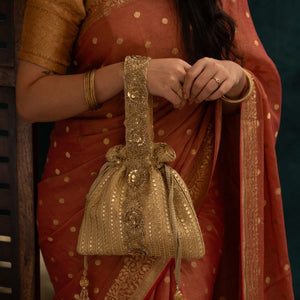 Gold Potli Bags for Girls