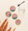 Lotus Cork Coasters Set of 4