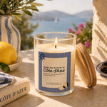 Côte d'Azur Soy Wax Scented Candle | Luxury Glass Jar Candle with Bamboo Lid