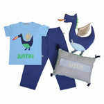 Boy's Personalised Nightsuit & Cushion Set