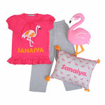 Girl's Personalised Nightsuit & Cushion Set