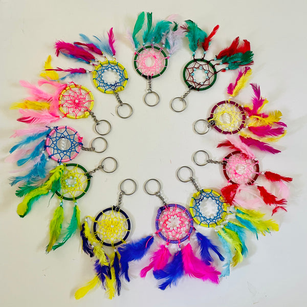 Send Mini Feather Dreamcatcher Keychains for Keys, Bags & Gifts