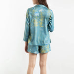 Aaina Teal Shorts Set