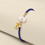Hamsa Rakhi with Initial | Assorted Thread Colour