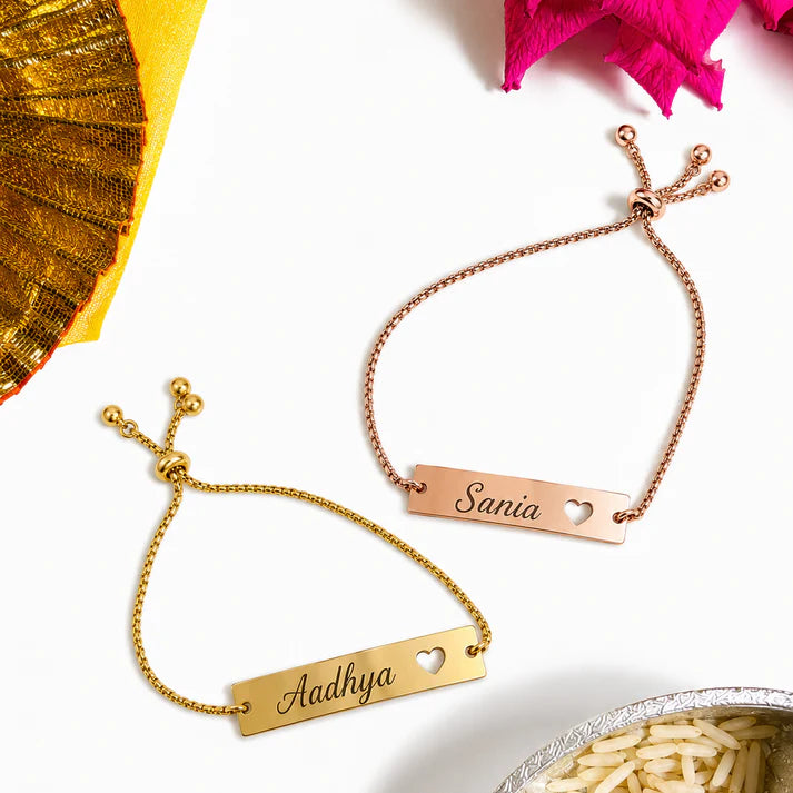 Heart Bracelet Rakhi Personalised