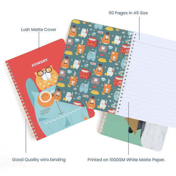 Personalised Spiral Notebook For Kids zoomin