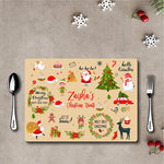 Christmas Mat Coaster Set Personalised