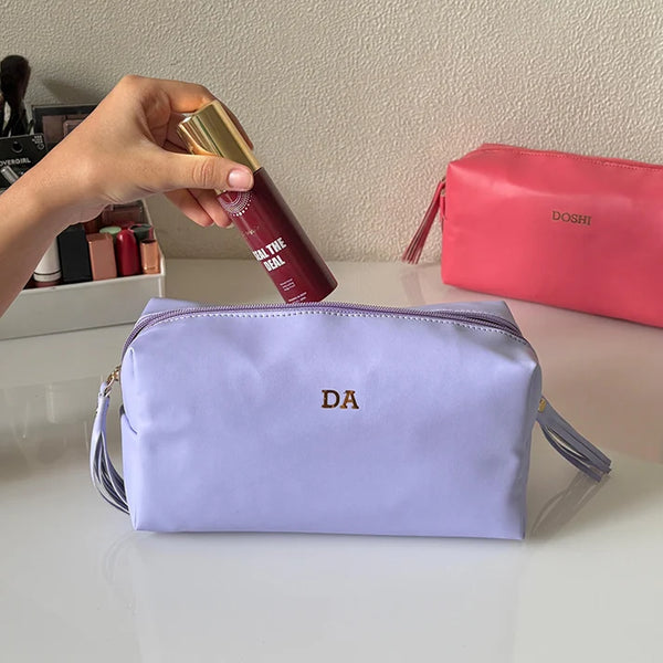 Personalised Multi Use Pouch with custom initials – front view