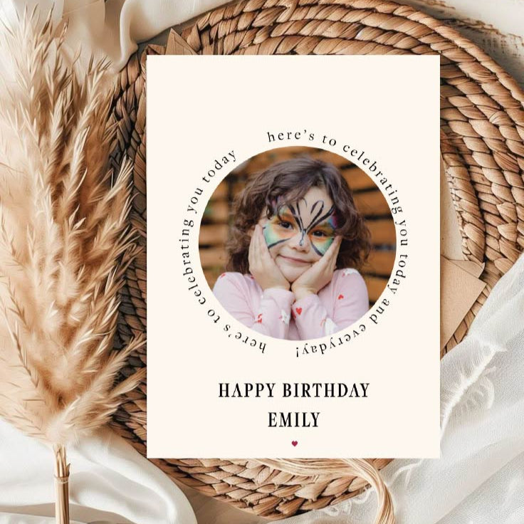 Birthday Greeting Card Frame Personalized