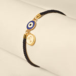 Personalised Initial Evil Eye Bracelet With Charm