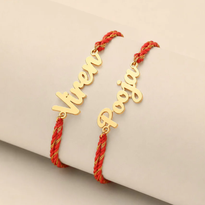 Personalized Rakhi Set for brother and sister with custom rakhi and bracelet, perfect Raksha Bandhan gift.