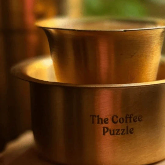 Vintage Brass Coffee Cup - Set of 2 Personalized