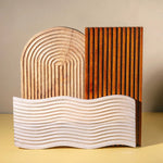 Taarash Striped Wooden Platters- Set of 3
