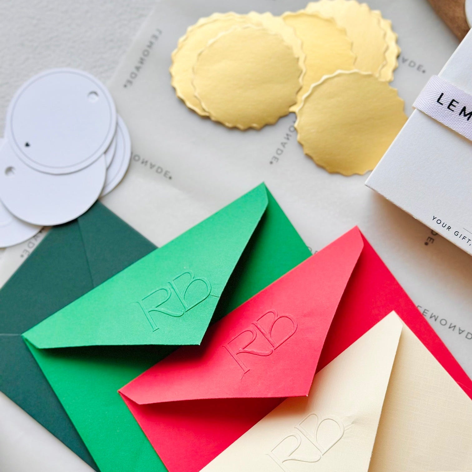 Paper Embosser Set - Initial Personalized