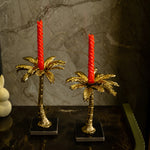 Vriksh Palm Tree Candle Stands- Set of 2