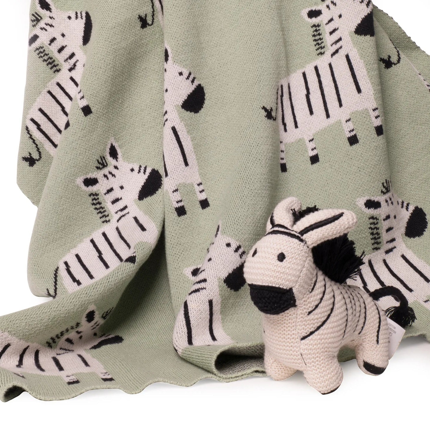 Baby Blanket with Zebra toy