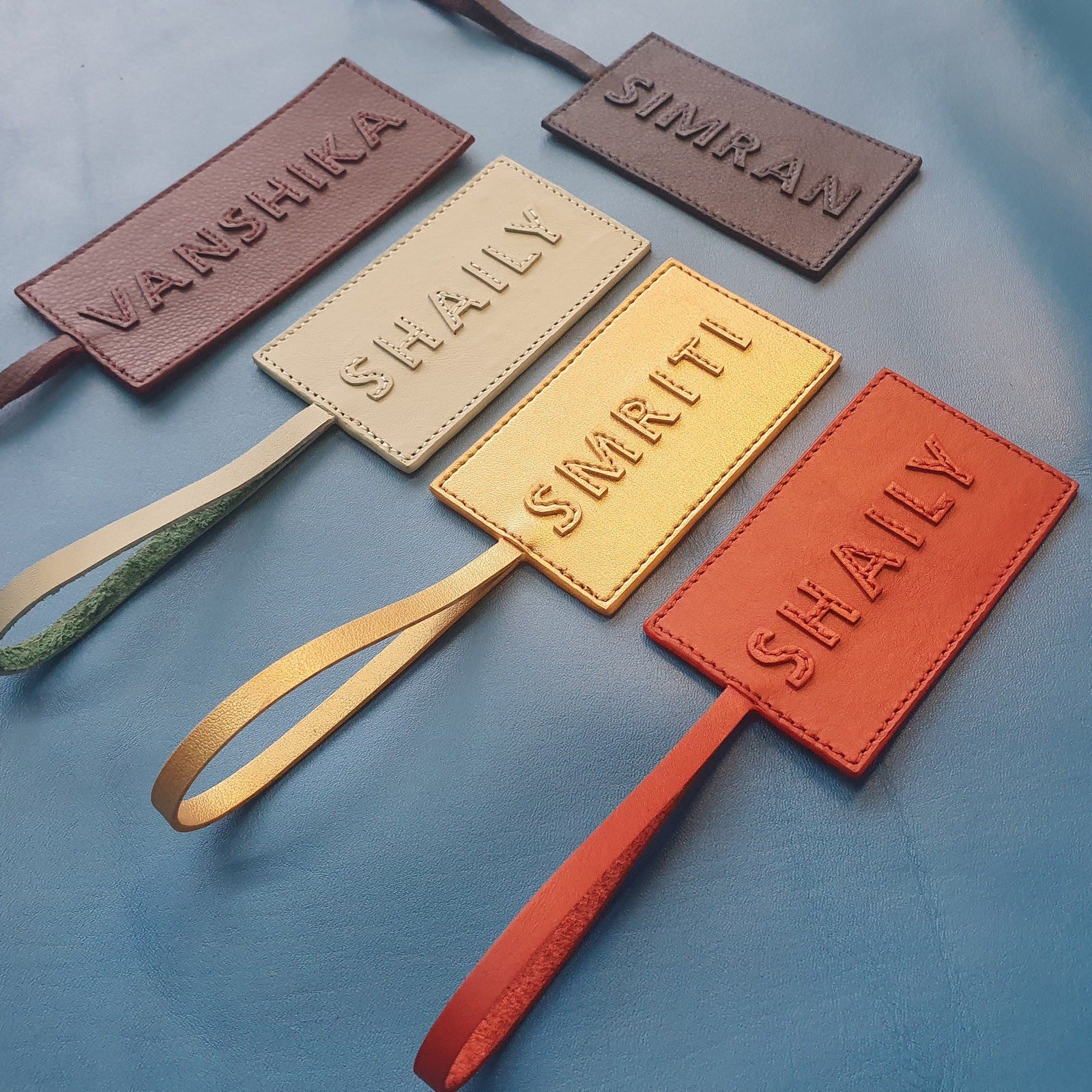 Vegan Leather Name Tags Set of 10