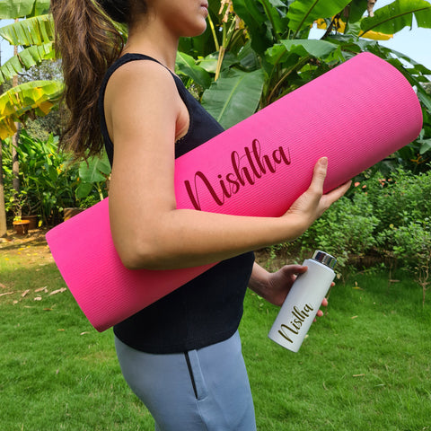 Yoga Mat Bag + Steel Bottle Combo Personalised - The Style Salad