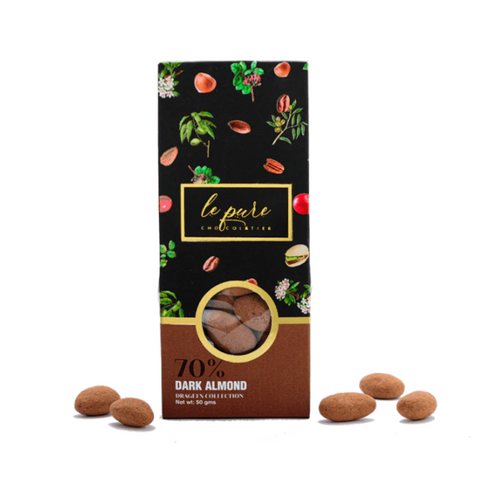 Dark Almond Chocolate Dragees - the style salad