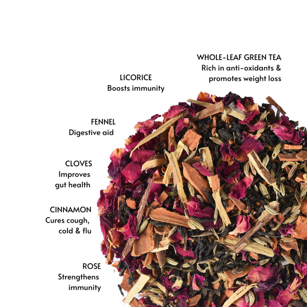 The Royal Brew: Rose Green Tea & Spices - the style salad