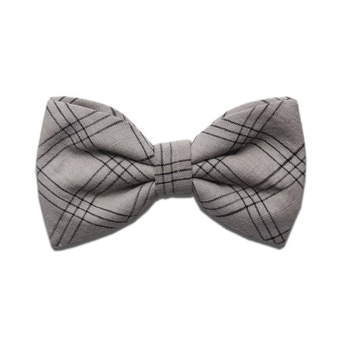 Checkered Graphite Bow Tie - The Style Salad