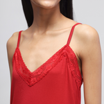 Cherry Red Lace Short Dress