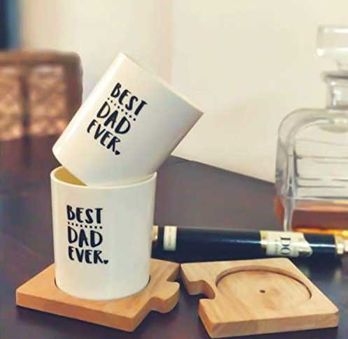 Best Dad Ever Whiskey Glasses