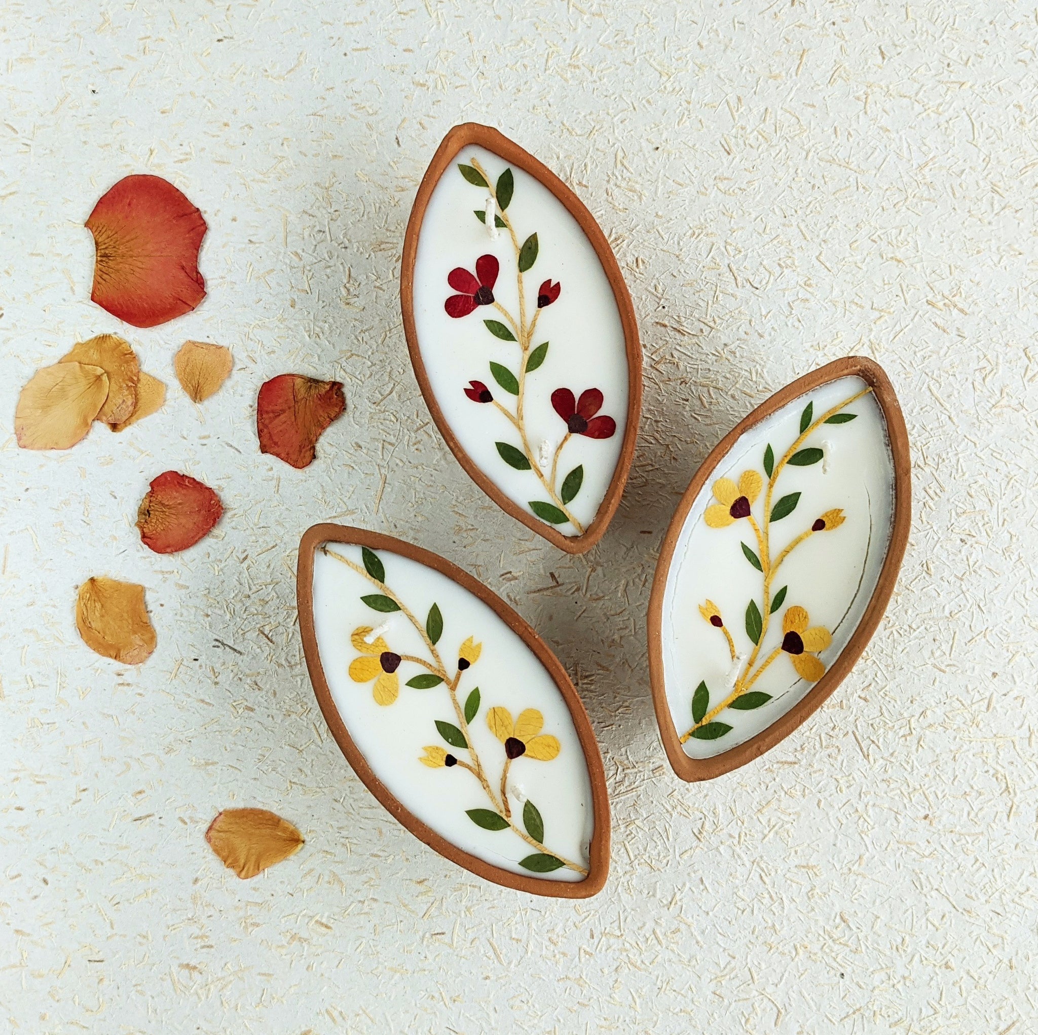 Terracotta Boat Diya  - the style salad