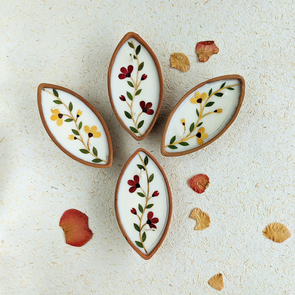 Terracotta Boat Diya  - the style salad
