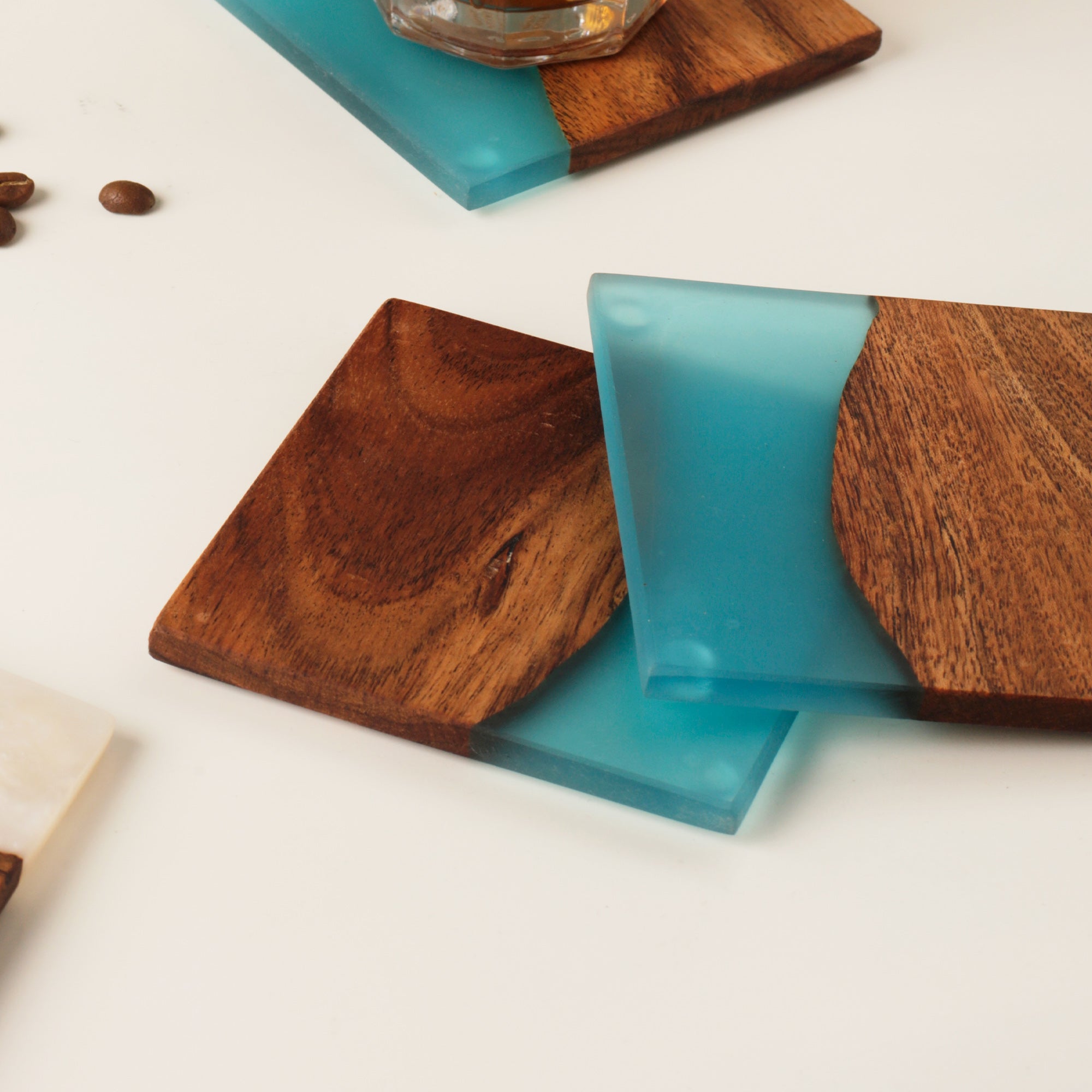 Square Acacia Wood Coasters