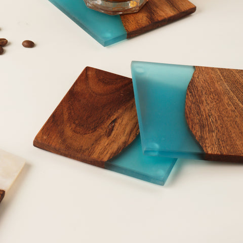 Square Acacia Wood Coasters - The Style Salad