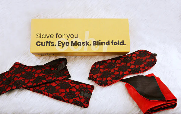 Slave For You: Cuffs, Eye Mask & Blindfold Set
