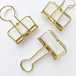 Binder Clips - Gold - The Style Salad