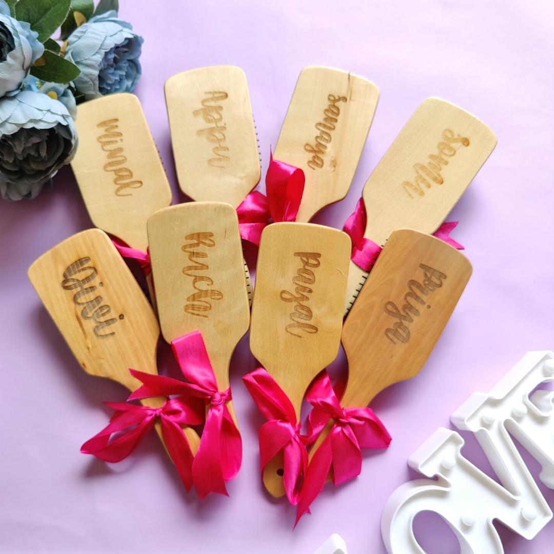 Wooden Hair Brush Personalised