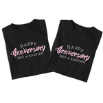 Happy anniversary Couples T-shirt: Personalised
