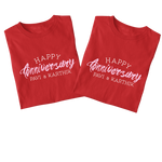 Happy anniversary Couples T-shirt: Personalised