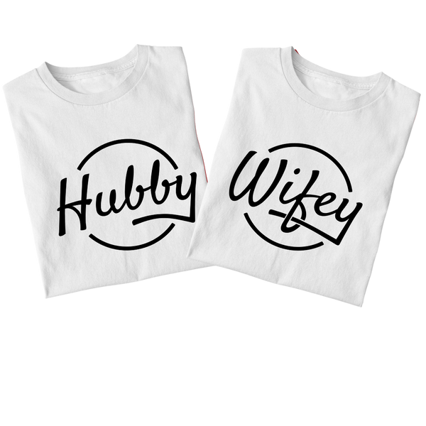 Hubby Wifey couples t-shirt - The Style Salad