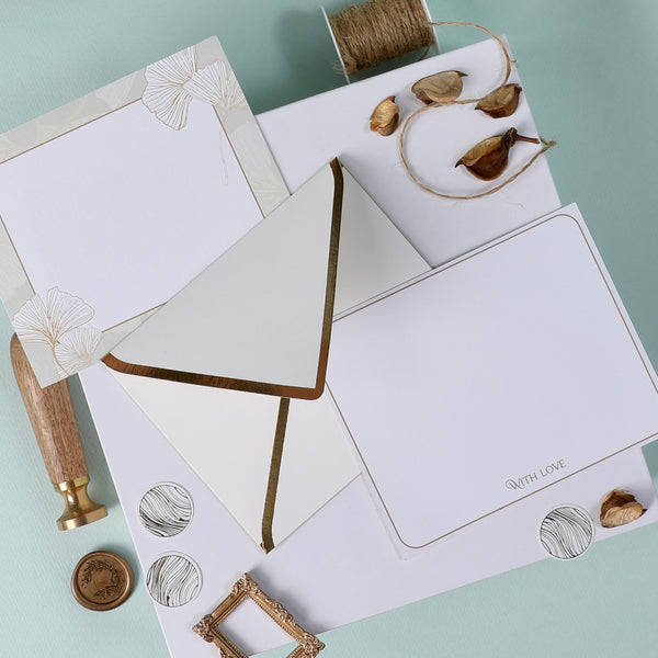 Gold Foiled Note Cards + Envelopes - The Style Salad