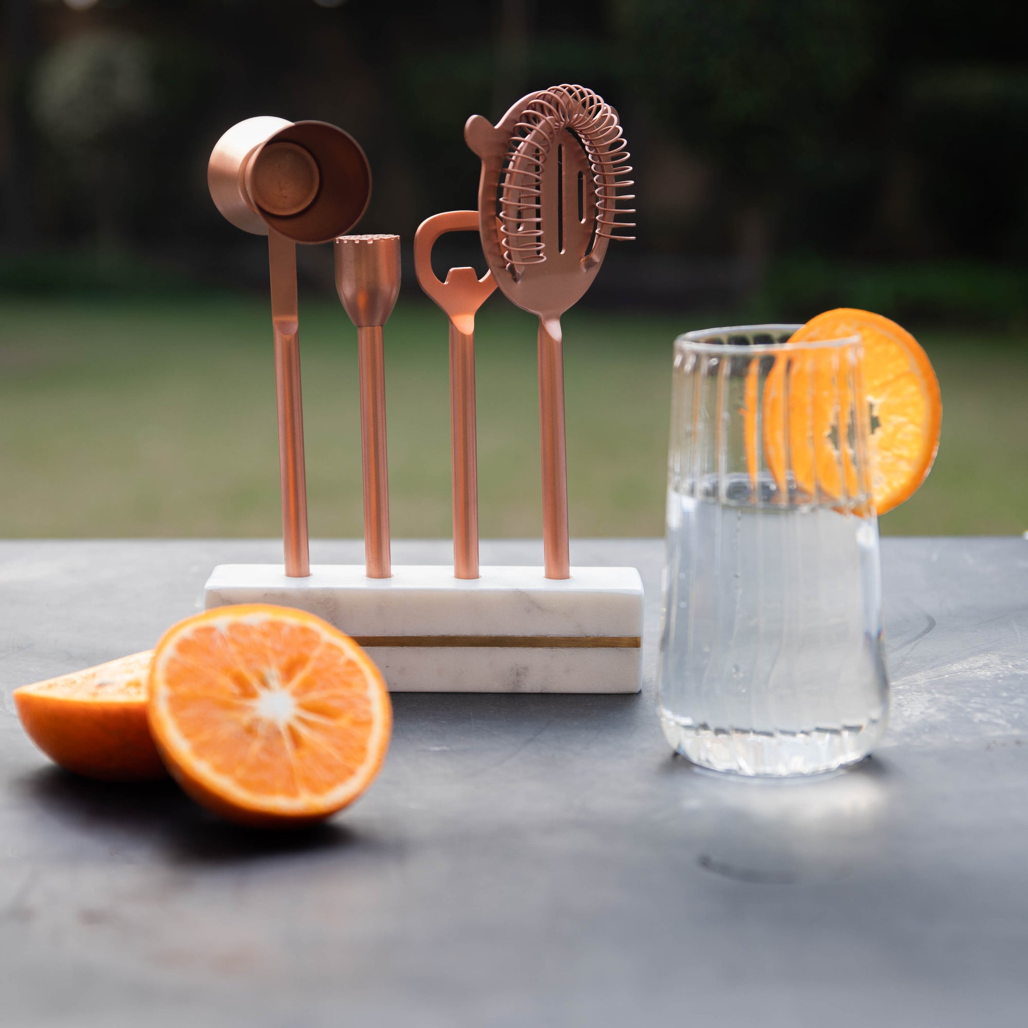 Bar Accessories + Marble Stand