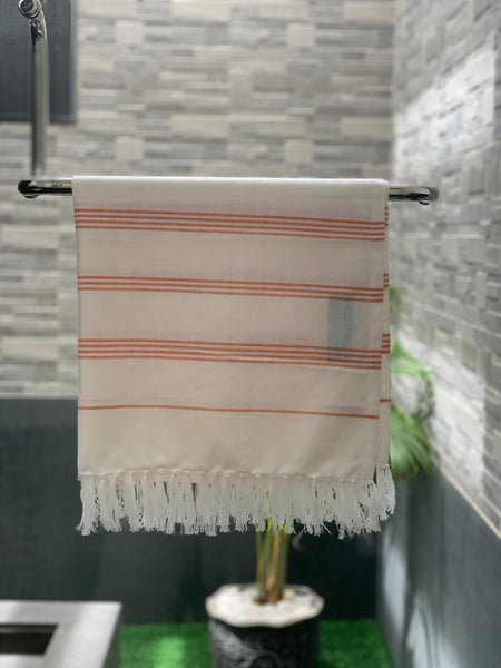 ÉZE - Beach/Bath/Hammam/Fouta cotton towel with fringes - The Style Salad