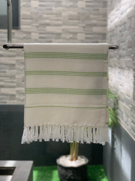ÉZE - Beach/Bath/Hammam/Fouta cotton towel with fringes - The Style Salad