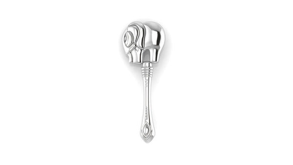 Sterling Silver Elephant Baby Rattle - The Style Salad