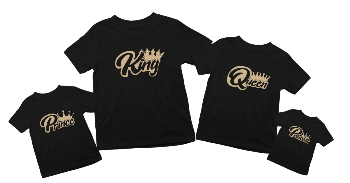 King Queen Prince Princess Family T-shirt