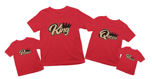 King Queen Prince Princess Family T-shirt Personalised - The Style Salad