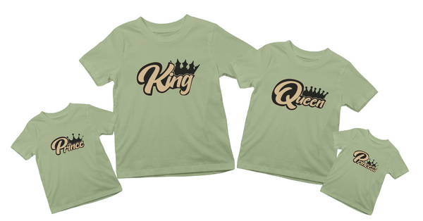 King Queen Prince Princess Family T-shirt Personalised - The Style Salad